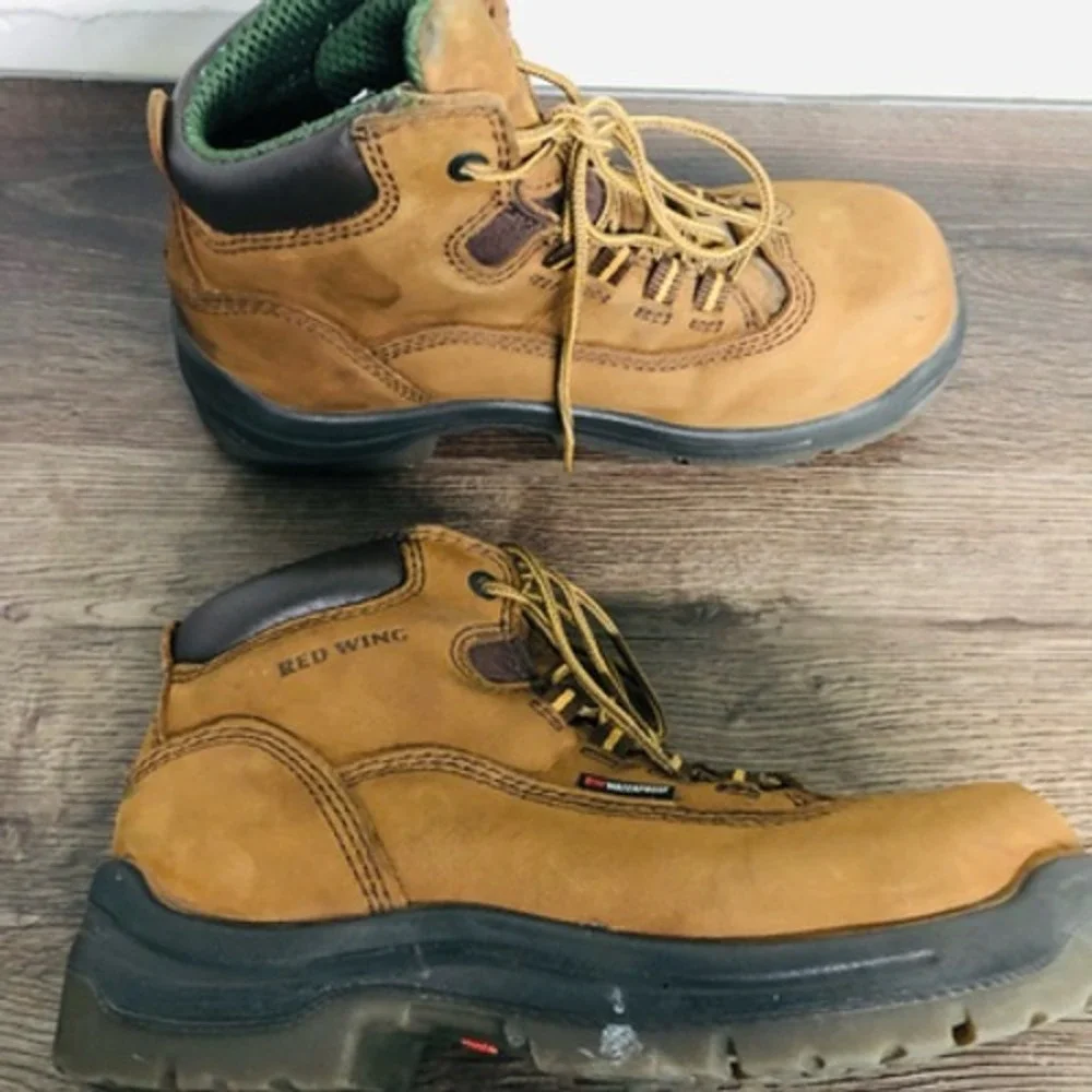 Red Wing Womens Work Boots Brown Leather Waterproof Ankle Lace Up 6.5 B - Picture 8 of 10